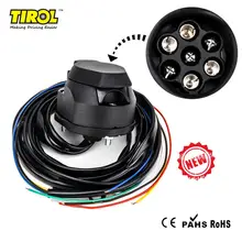 Tirol T25557 P3 7-контактный прицеп, гнездо из ПВХ с водонепроницаемым кабелем 1,5 м, 12 В, Европейский разъем прицепа, бесплатная доставка Tirol T25557 P3 7-контактный прицеп, гнездо из ПВХ с водонепроницаемым кабелем 1,5 м, 12 В, Европейский разъем прицепа, бесплатная доставка