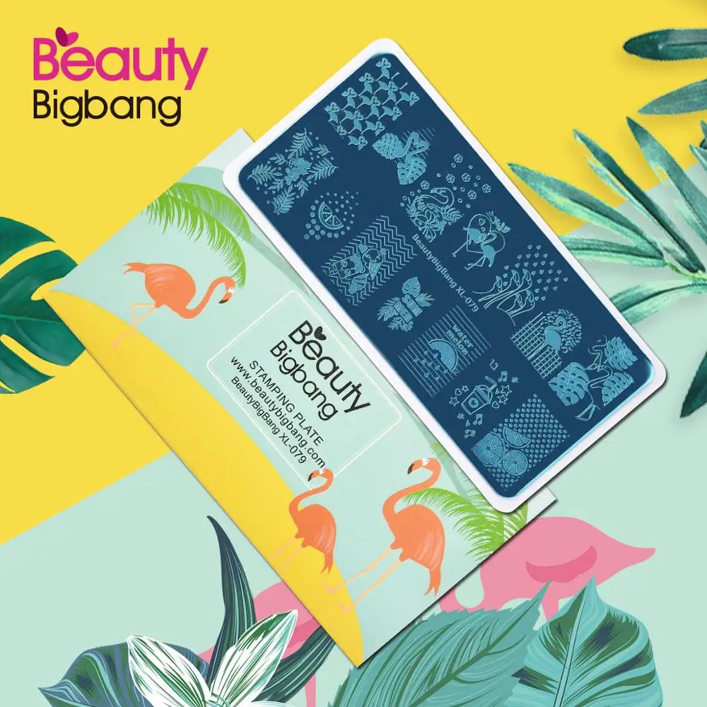 BEAUTYBIGBANG пластины для стемпинга ногтей Геометрическая Классическая линия Полоски