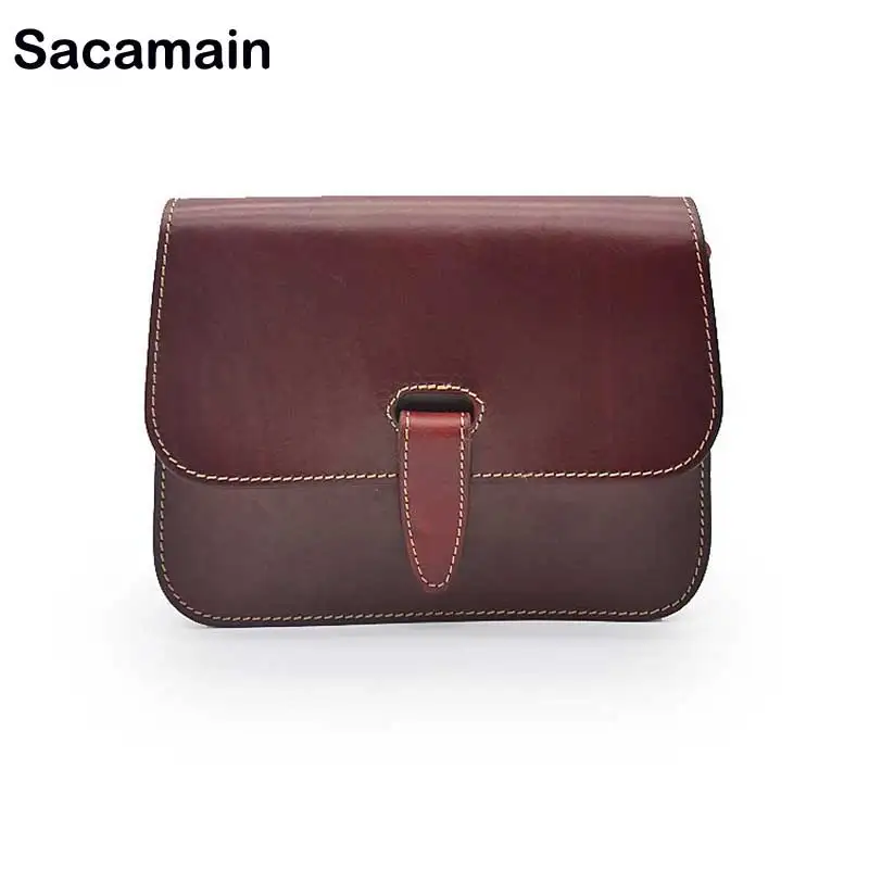 

Sacamain Brand Vintage Flap Crossbody Shoulder Bags Girls Messenger Bag Bolsa Feminina Sac a Main Genuine Leather Element Bag