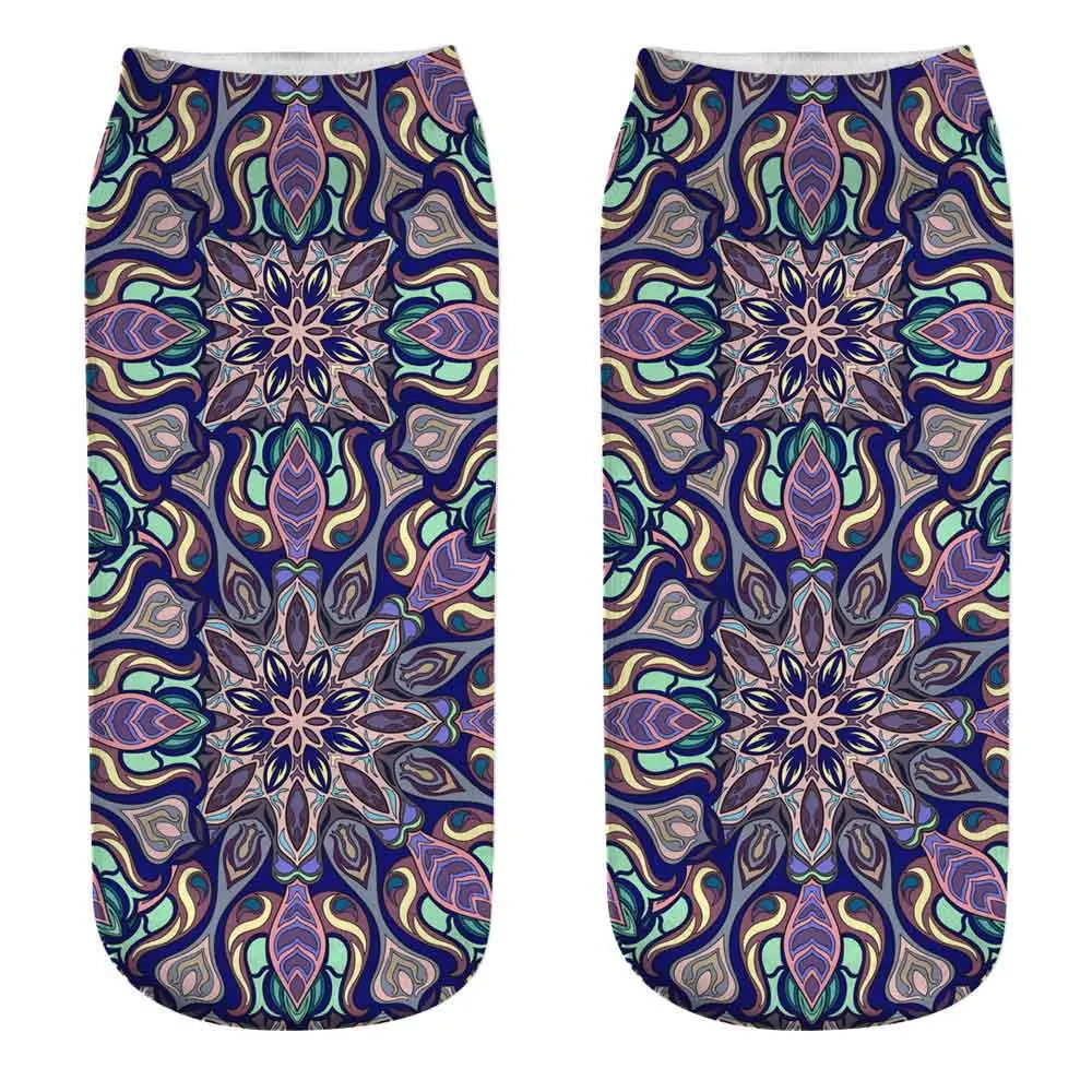 

Cute Casual Cotton Socks 3D Retro totem Pattern geometry Printing Medium Socks Sports Socks funny socks art