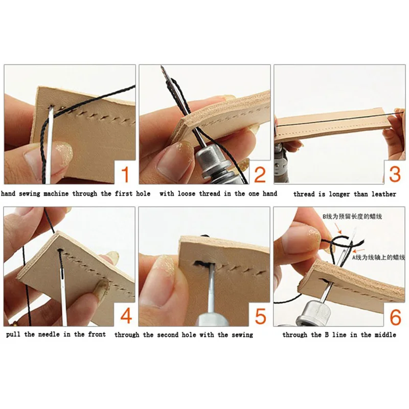 Sewing Awl Kit Spare Needle Straight Short Curved Needles for Hand Machine Accessories Leather Crafts #4/5/8/S|Швейные инструменты