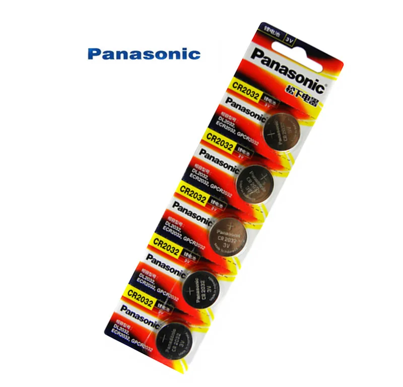 5 шт. кнопочные батарейки Panasonic cr2032 3 в литиевая батарея для часов пультов