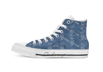 

Exploded Portafilter Novelty Design breathable casual High Top lace-up Canvas shoes sneakers