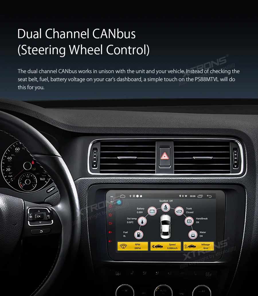 Cheap Android 8.1 8" Car Radio Player GPS full RCA OBD No DVD for vw Volkswagen Golf Plus Passat CC Touran Tiguan Sharan Skoda Seat 17