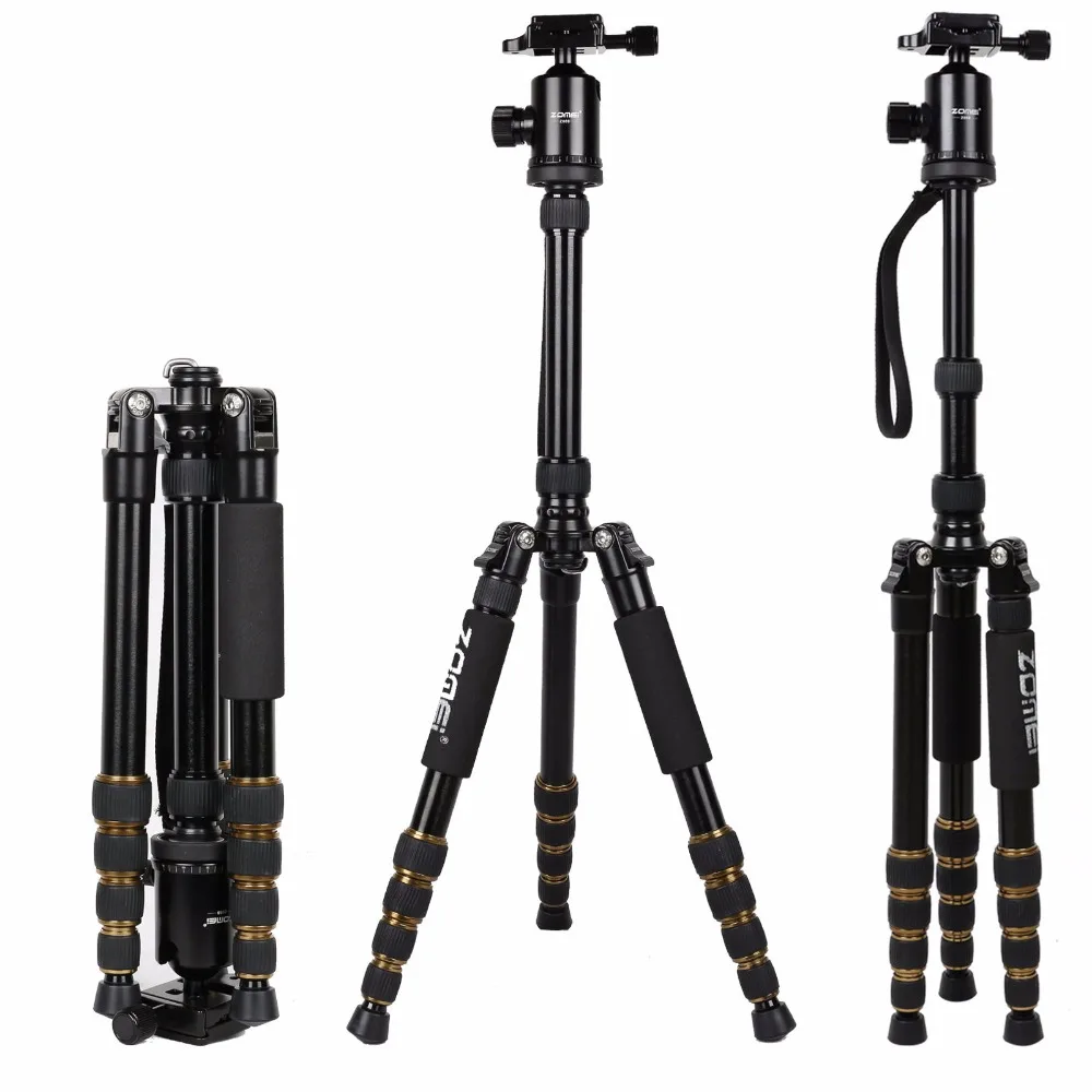 

ZOMEI Z699 Magnesium Aluminum Alloy SLR Tripod With Ball Head Compact Reflexed Pocket Travel Monopod For Canon Nikon Sony Camera