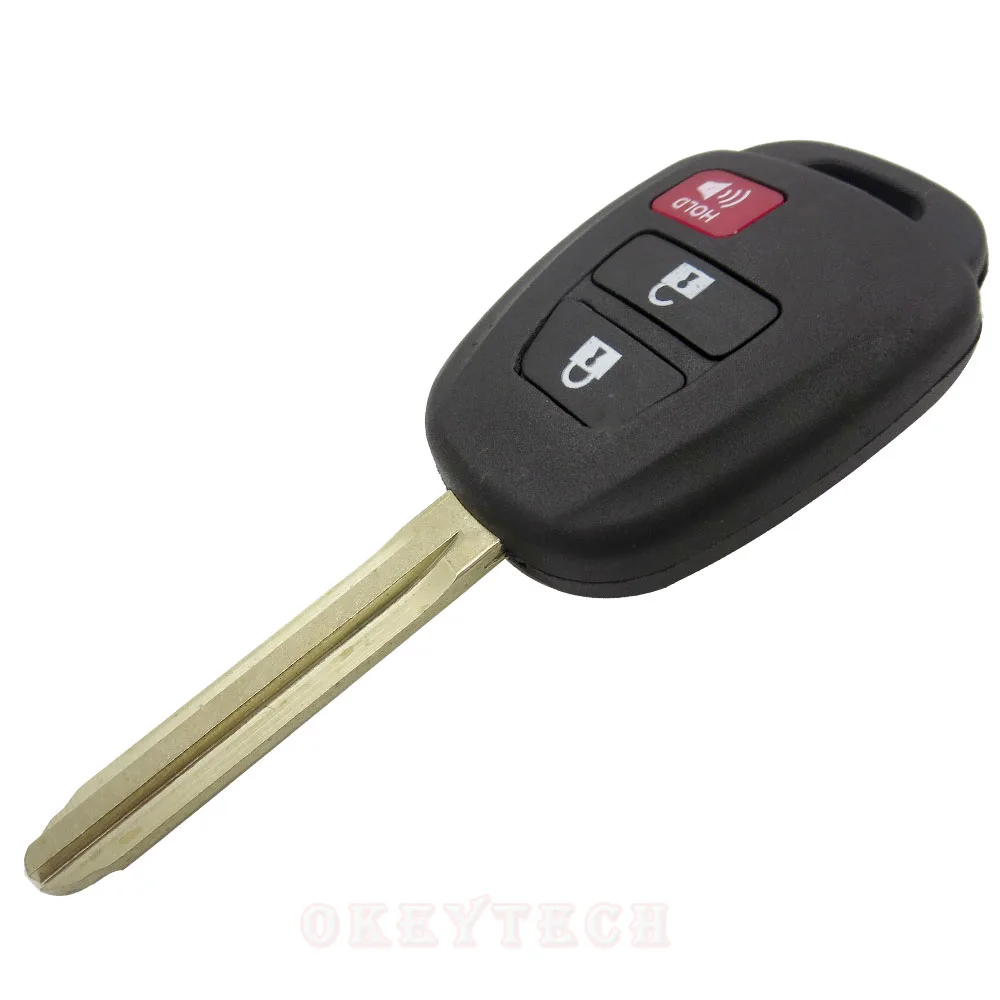 Автомобильный ключ OkeyTech для Toyota Camry 2 + 1 3 кнопки необработанный дистанционный Toy43