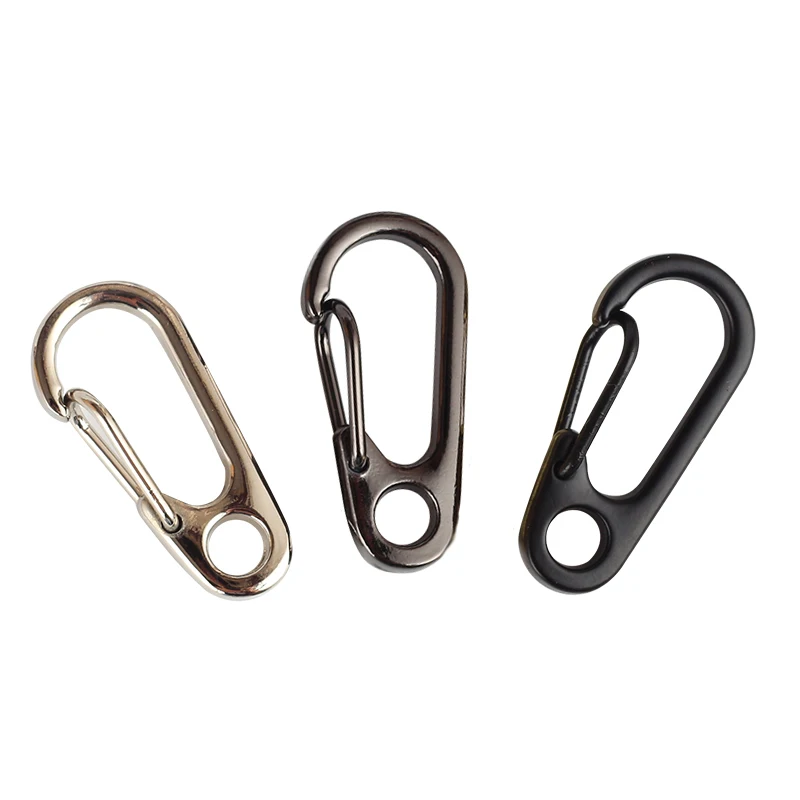 10Pcs Mini Alloy Key Buckle Snap Spring Clip Hook Carabiner Keychain Keyring for