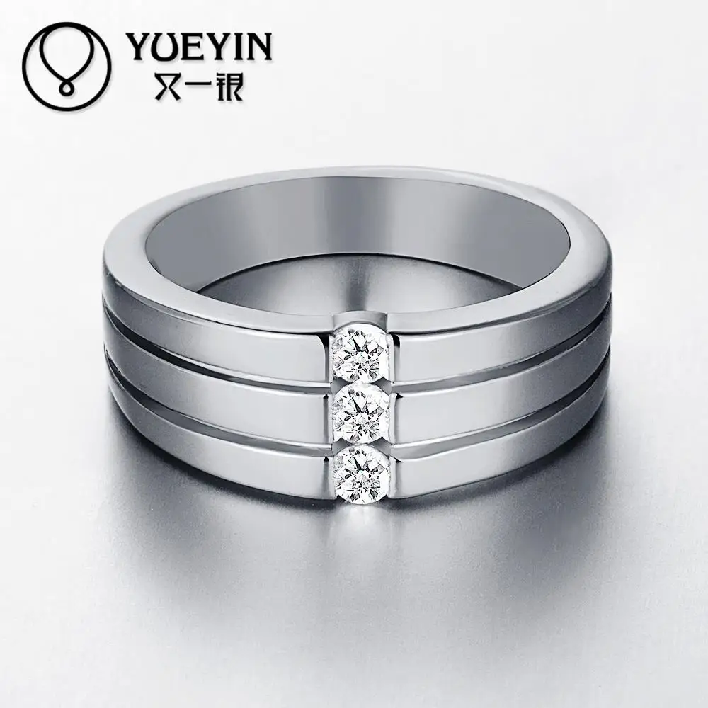 R124 On sale newest couples wedding bands Fine Jewelry 24K Gold Plated Ring For Men Women Cubic ...