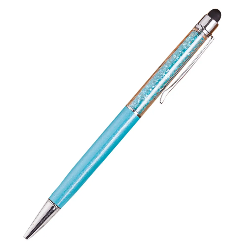 Креативная металлическая ручка с кристаллами вращающаяся шариковая ручка отельный подарок ручка черная
