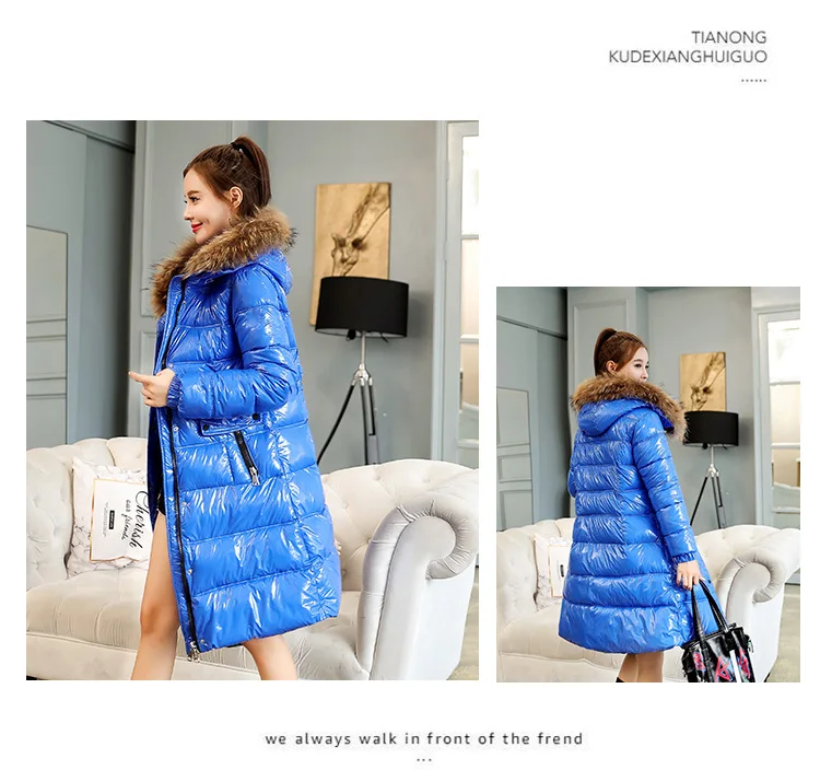 Winter Woman Coats 2019 Fashion Thickening Down Cotton Clothing Big Fur Collar Winter Jacket Women Ms Cotton Jacket M-2XL (4)