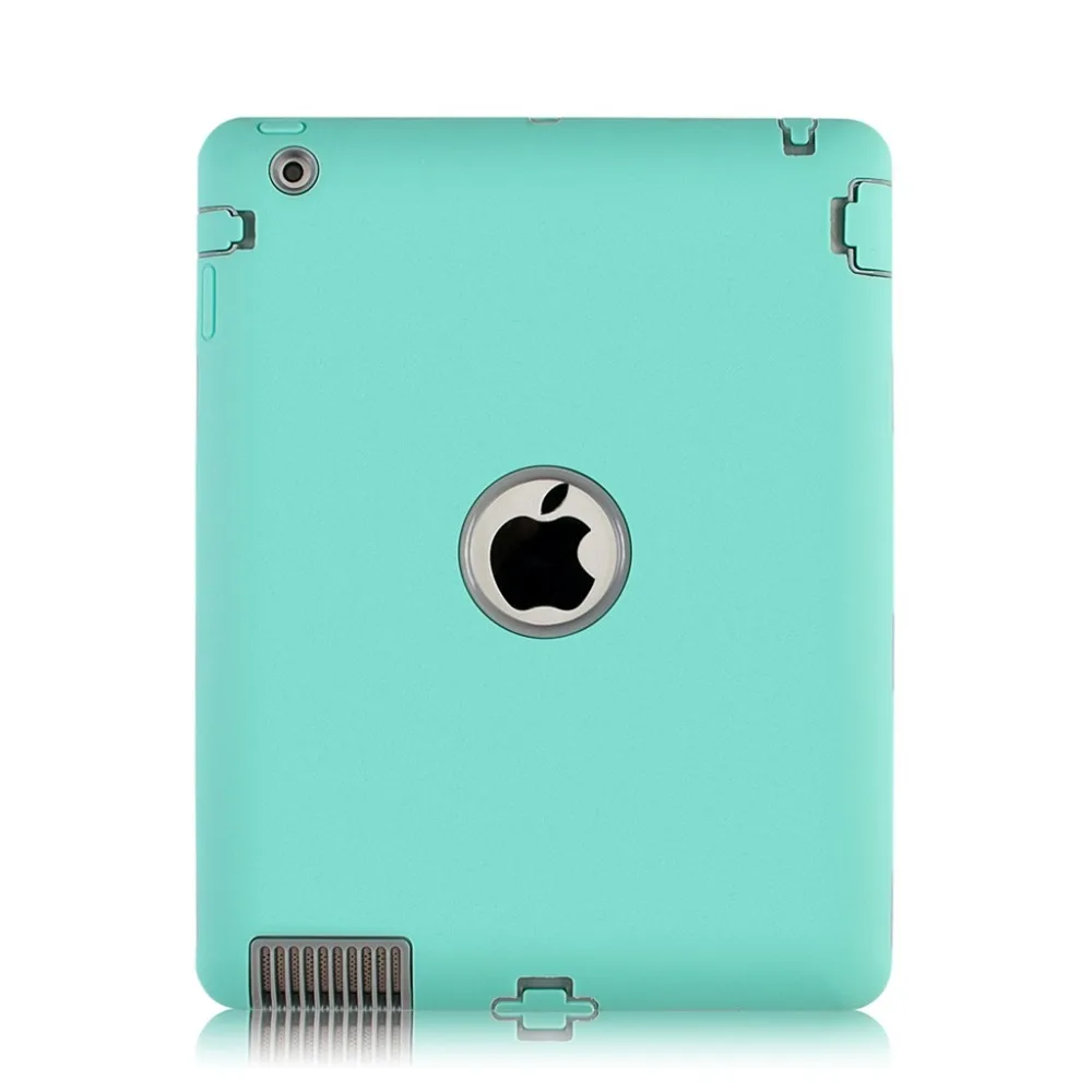 

For iPad 2 3 4 3 In 1 3 In 1 Hybrid ArmorShockproof Full Body Protective Kickstand Case For Ipad 4 3 2 A1458 A1459 A1460 +gifts