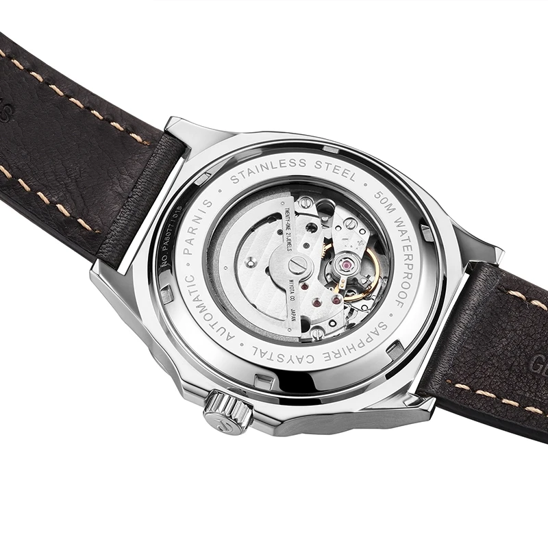 New Parnis 42Mm Mechanical Watches Automatic Watch Men Wristwatch Clock Top Brand Luxury Sapphire-5