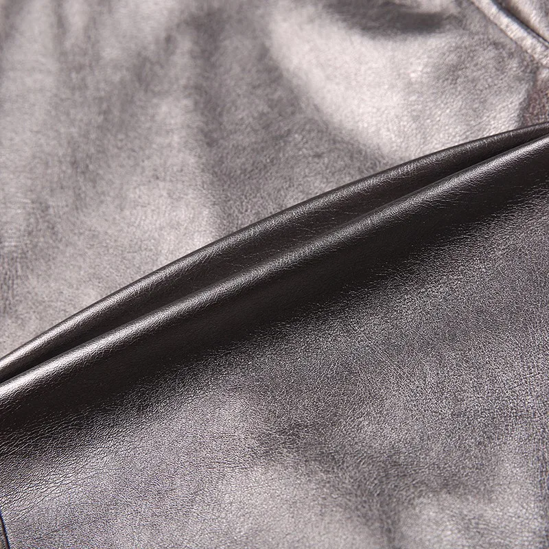 Haoduoyi Женская куртка в стиле панк, короткая куртка из искусственной кожи, куртка с отложным воротником, серебряная куртка с большим количеством карманов и застежкой-молнией, верхняя одежда