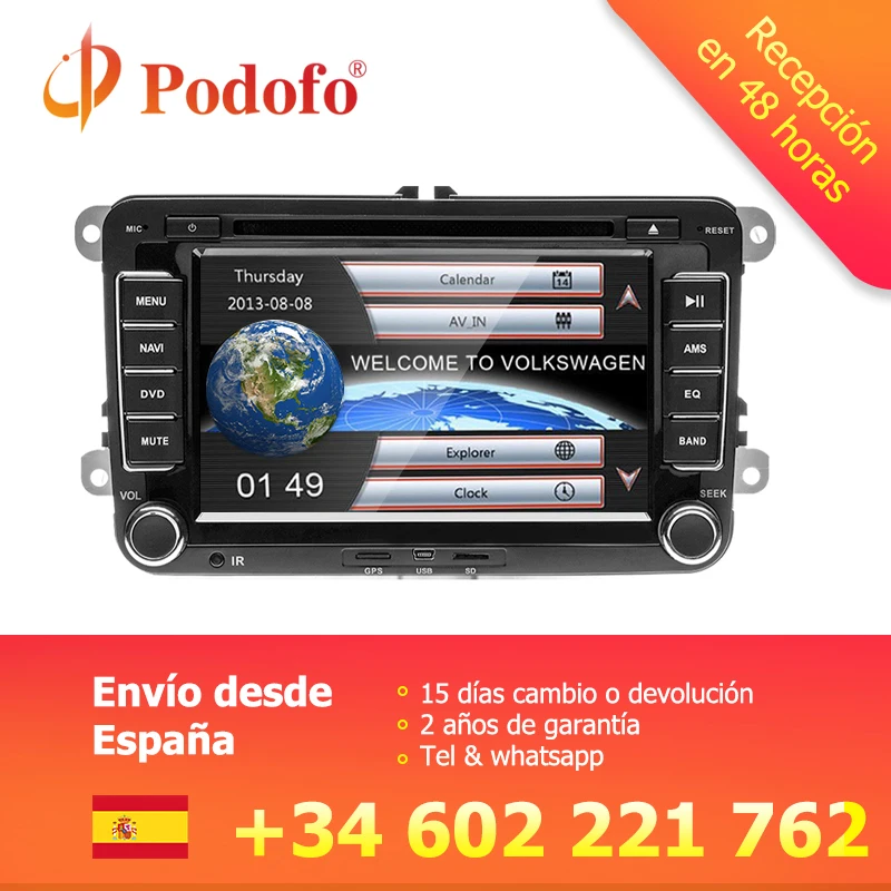 Podofo Car Multimedia player GPS Autoradio 2 Din Radio Audio For Golf/6/Golf/5/Passat/b7/cc/b6/SEAT/leon/Tiguan/Skoda/Octavia