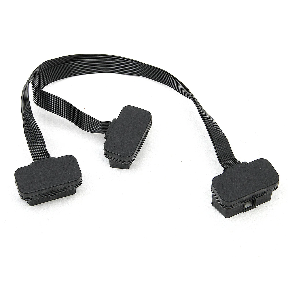 Горячая распродажа! Плоский + тонкий как лапша OBDII OBD 2 OBD2 16 контактный ELM327 штекер