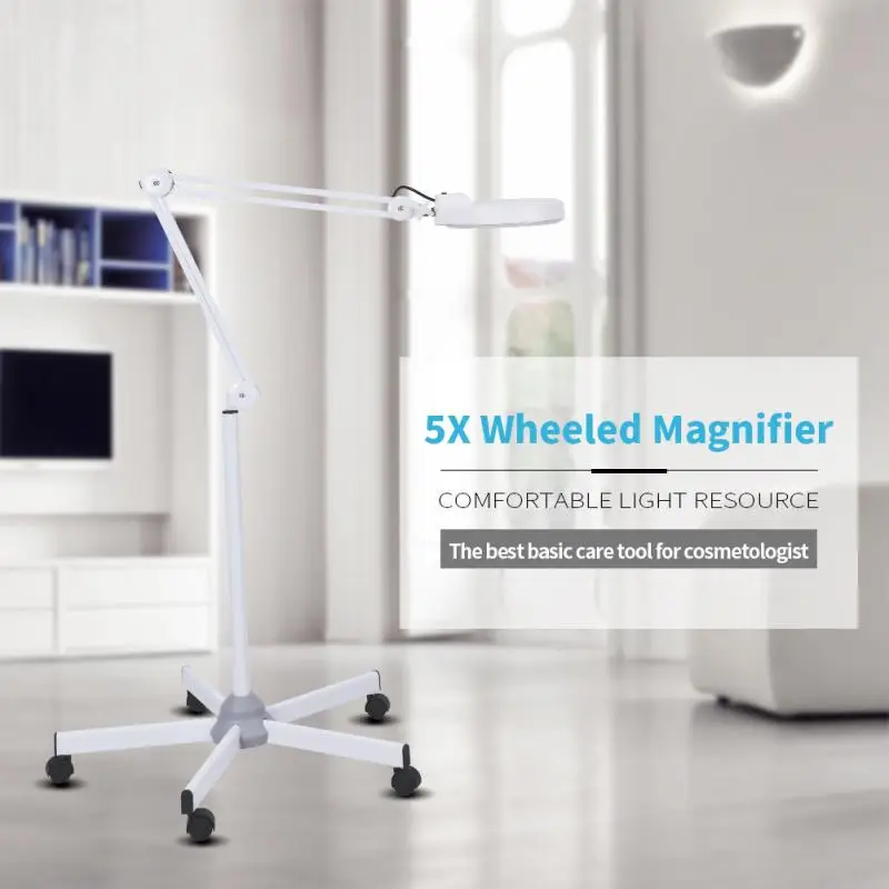 LED 5X Magnifying Floor Lamp, LED Glass Adjustable Rolling Floor Stand magnifier Light Salon Facial Body Tattoo Makeup Lamp LED 5X Magnifying Floor Lamp, LED Glass Adjustable Rolling Floor Stand magnifier Light Salon Facial Body Tattoo Makeup Lamp