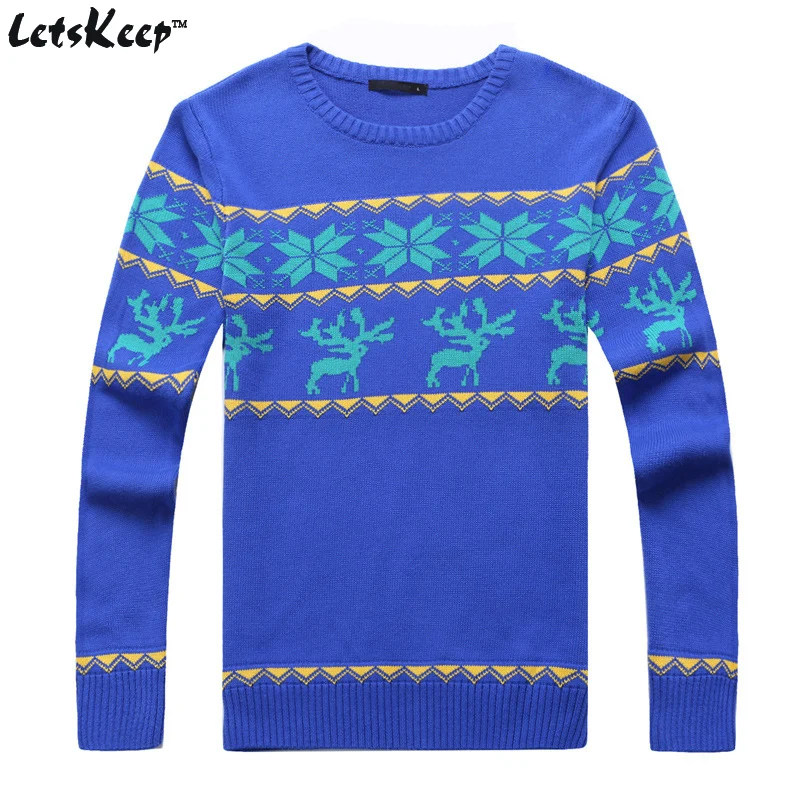 LetsKeep 2016 mens christmas sweater with deer men