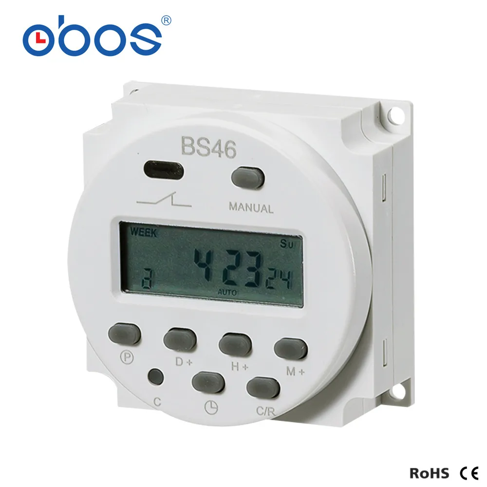 

OBOS CN101A AC 220V 230V 240V Digital LCD Power Timer Programmable Time Switch Relay 16A timers CN101 timer DC12V DC24V