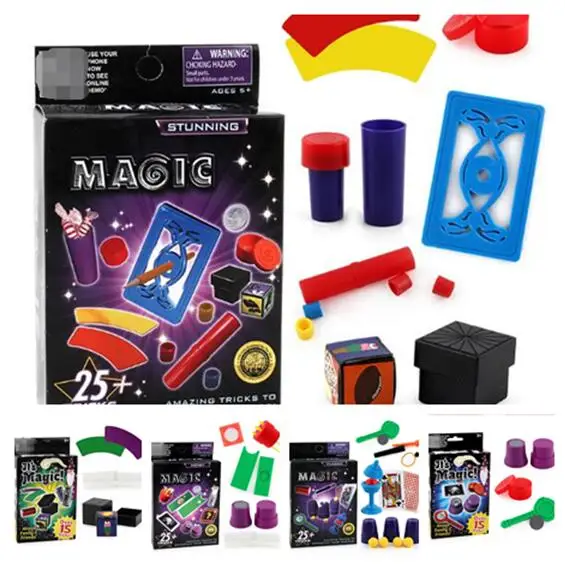 

5 style Magician Magic Tricks Toy Tool Accessories Props Set Kit for Kids Children Birthday Christmas Festival Gift YH1685