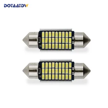 DOTAATDW 2x Led Car Light 3014 SMD Pure White LED Canbus Erro 41 39 36 31mm mm mm mm grátis Festoon Lâmpadas Matrícula
