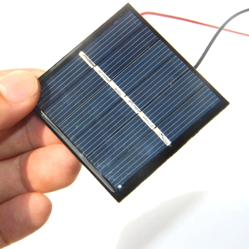 

HOT 0.42W 3V Mini Solar Cell+Cable Solar Panel Polycrystalline Solar Model Education Kits 54*54*3MM 12PCS/Lot Free Shipping