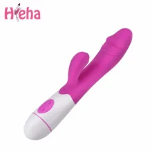 Hieha Powerful Vibrator 10 Speed Body Massager Adult Sex Toys Silicone Vaginal Plug Vibrating Masturbator USB