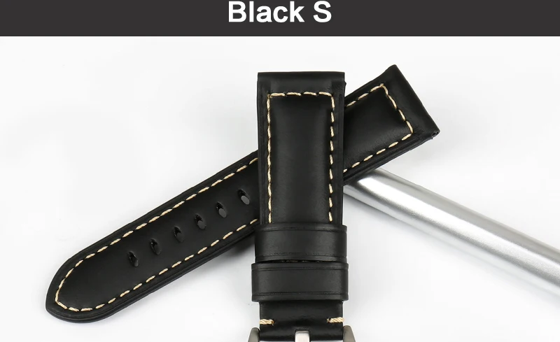 MAIKES новые Ремешки для наручных часов черный ремешок из натуральной кожи 22 24 26 мм ремешок для наручных часов аксессуары для часов Panerai