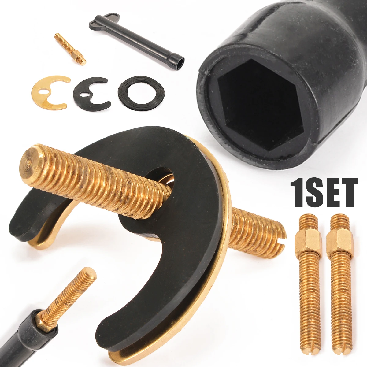 1 Set Tap Faucet Fixing Fitting Kit M8 Bolt Bracket Washer Wrench Plate Set Kitchen Basin Tool Bathroom Product