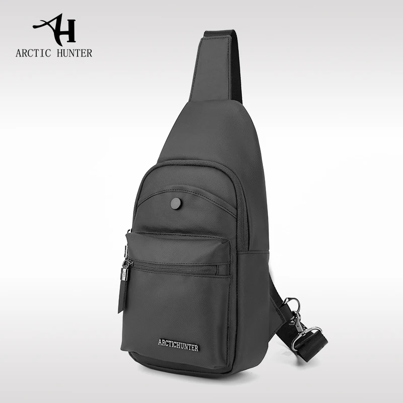 

ARCTIC HUNTER Men Messenger Bags Multifunction Male Shoulder Bag Women Casual Travel Mobile Phone Chest Bags for Men Black Packs