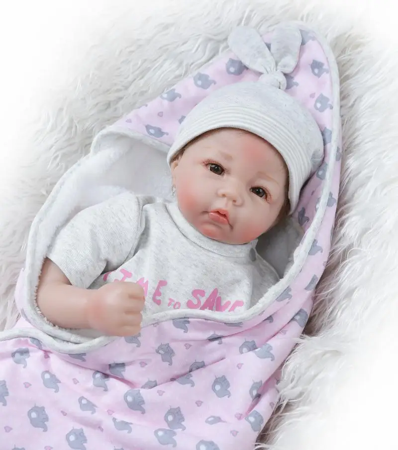 Кукла Reborn Boneca Realista Мягкая силиконовая 50 см|Куклы| |
