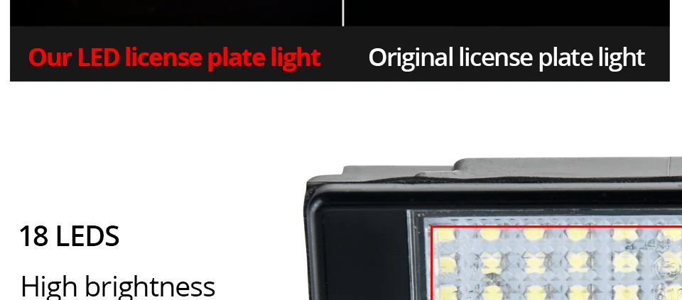 Car Rear License Plate Light for Peugeot_08