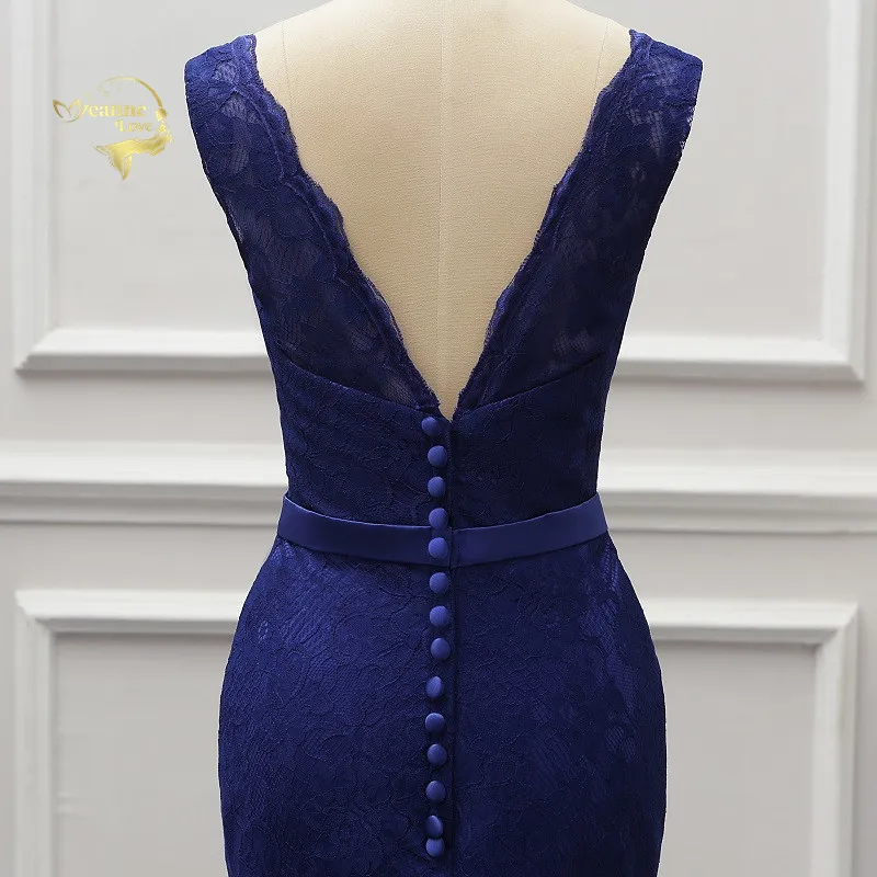 Abendkleider, королевское голубое длинное вечернее платье, кружевные вечерние платья с коротким шлейфом и открытой спиной, женские вечерние платья EV016