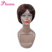 Plecare короткие Pruiken синтетические парики женские коричневый черный блонд плетеные парики женские термостойкие волокна