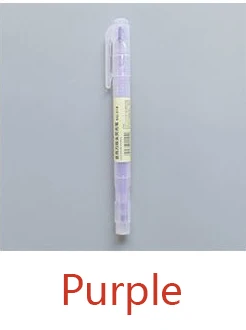 Флуоресцентный маркер студент конфеты цвета двуглавый порошковой грубые gladient флэш-mar Кер - Цвет: purple