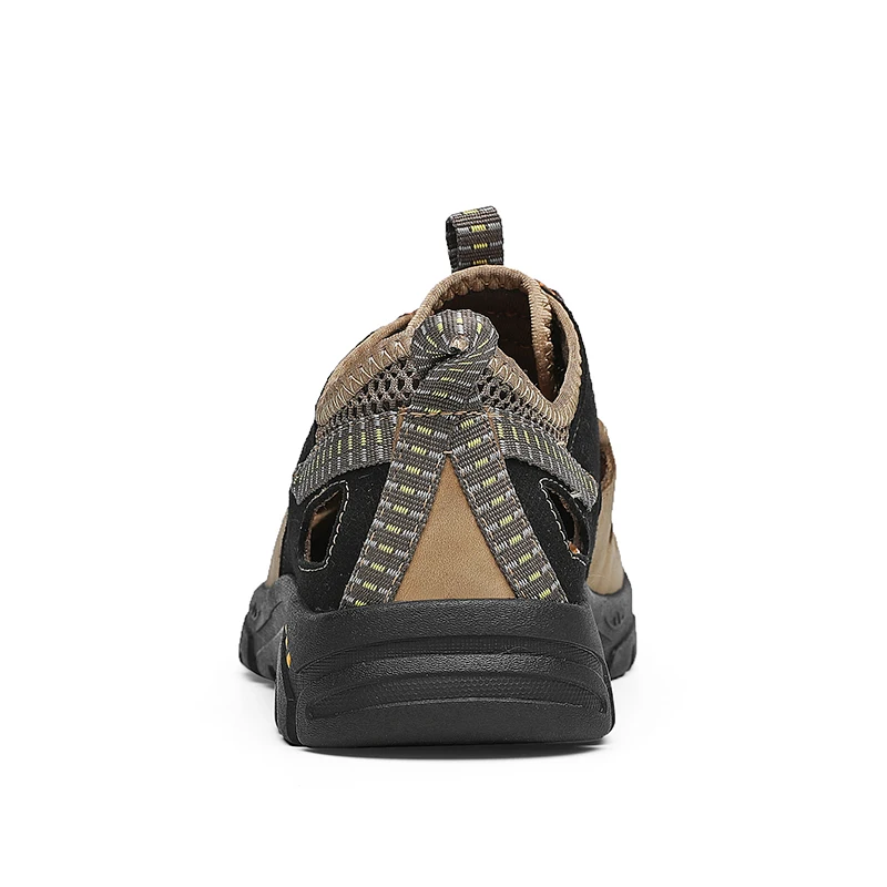 Hole Shoes Men Shoes Male Cow Genuine Leather Sandals Crocse Summer Sandalias Hombre Slippers Clogs Sandles New 2019 Mens Shoes