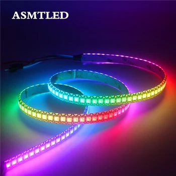 

Full Color Flexible LED Strip 5V WS2812B IC 5050 SMD RGB Dream Color LED Tape light 0.5m 1m 144LEDs/M Pixel Fita LED Ribbon Lamp