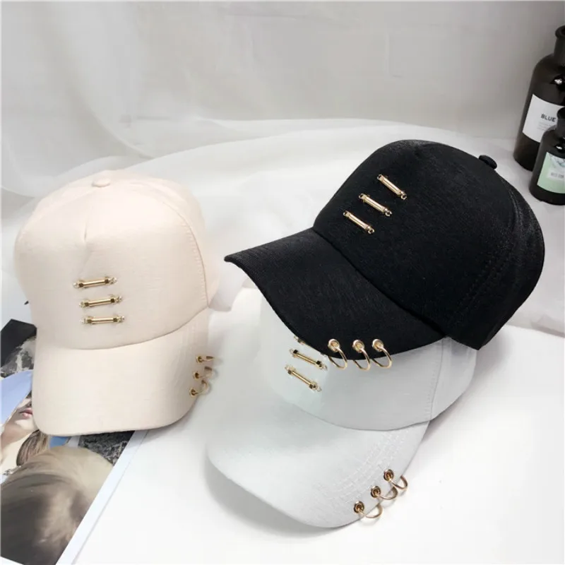 baseball cap with rings