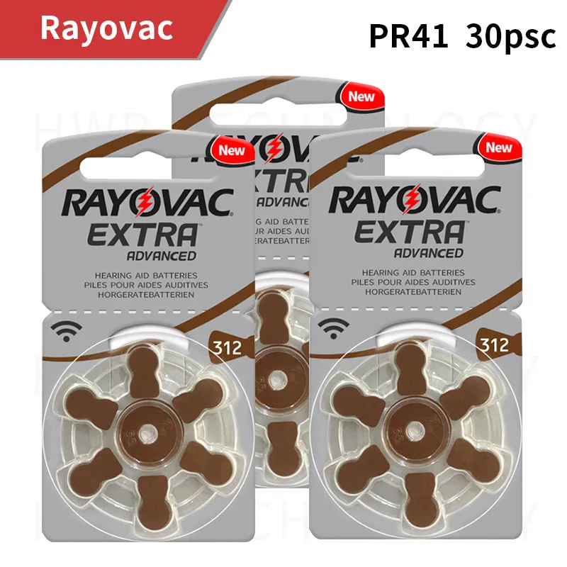 

30x 5(card) Rayovac Extra Performance Hearing Aid Batteries 312/A312/PR41. Hearing Aid Batteries A312 Free Shipping!