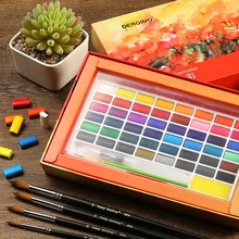36 цветов, однотонные акварельные краски в наборе, набор кистей для начинающих, ручная роспись, художественные принадлежности для детей и взрослых