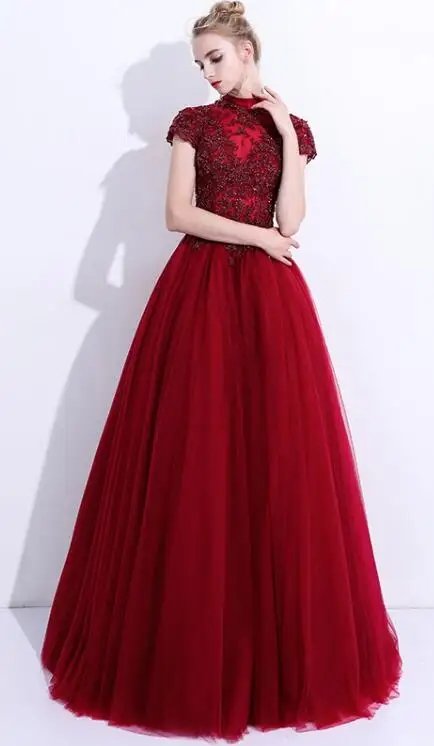 Пыльный синий настоящая фотография женское вечернее платье Летнее vestidos De Noiva Полная длина Формальные Макси платья великолепное длинное платье для красоты - Цвет: Красный