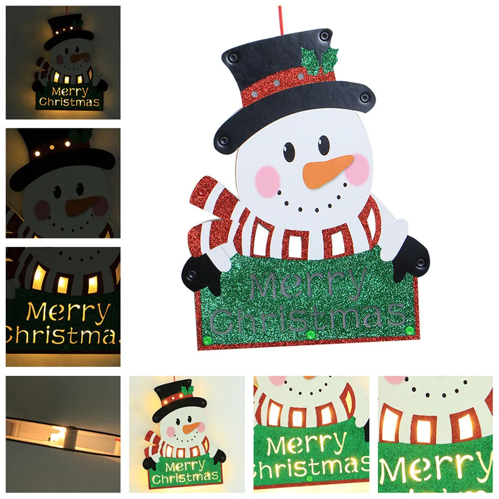 

Creative Wooden Christmas House Led Light Hanging Pendant Xmas Ornament NEW Home Garden Decorative Supplies Tool Drop Shipping