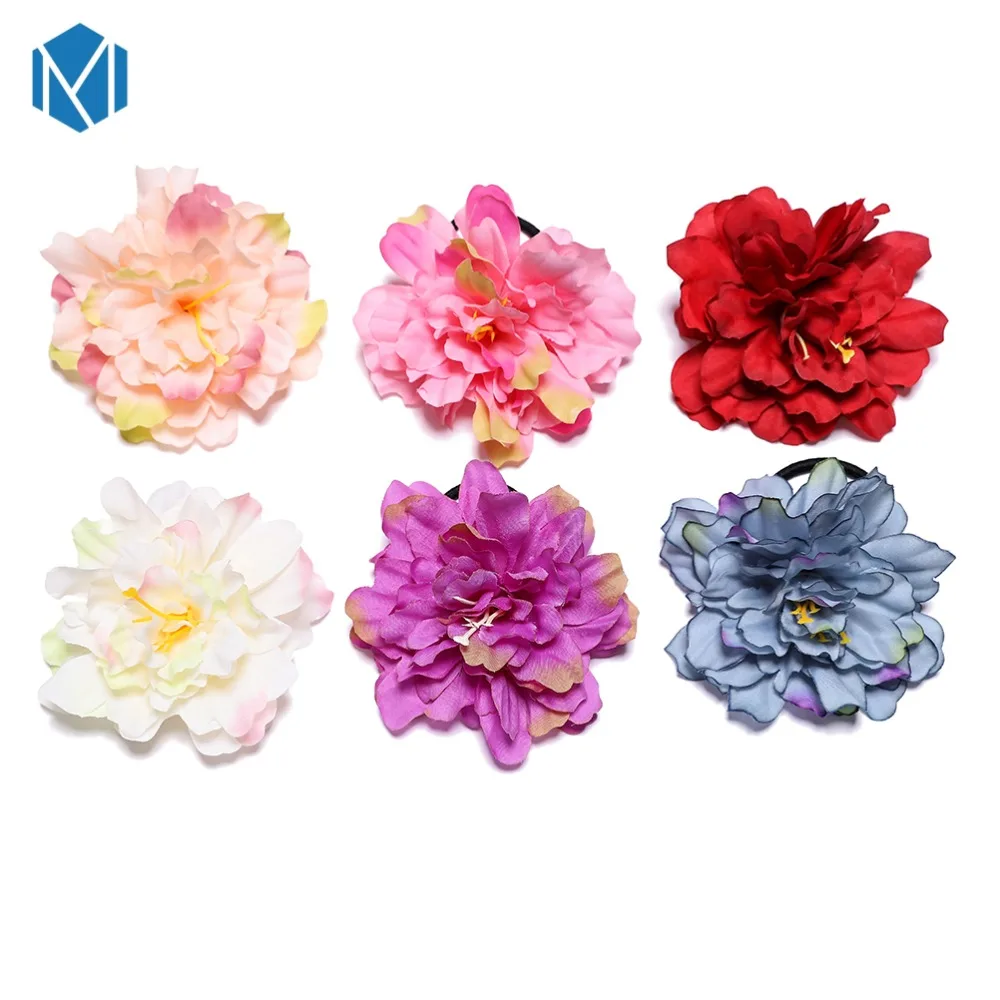 

M MISM Simple Korean Fashion Flower Gum for Hair Women Girl Elastic Hair Band Party Ponytail Holder Rubber Band Hair Accessories