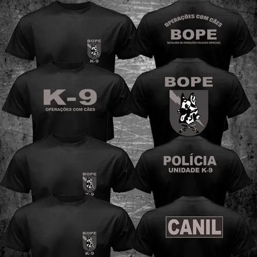 Новая Бразильская спецназа Bope спецназ полиция K-9 игрушечная собака Canil юнит Забавный хлопок Повседневная футболка с принтом