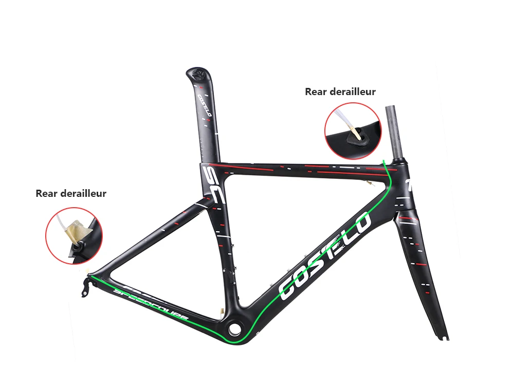 Flash Deal 2019 Costelo Speedcoupe carbon road bike frame Costelo bicycle bicicleta frame carbon fiber bicycle frame 48 51 54 56 8