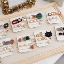 Корейская мода Флуоресцентный цвет матовый бисер Фея BB клип студентка девушка простой милый бисер красивые шпильки аксессуары для волос