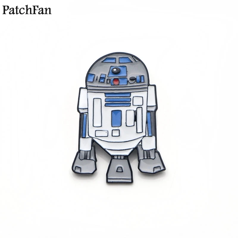 20 шт./лот Patchfan Дарт Вейдер робот R2D2 BB-8 цинковый галстук булавки броши для рюкзака, одежды для мужчин и женщин значки на шляпу A1262