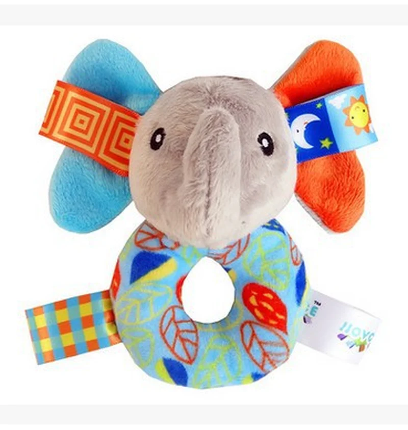 Hot Sale Baby Rattle Plush Toy Cute Stuffed Animal Elephant Doll
