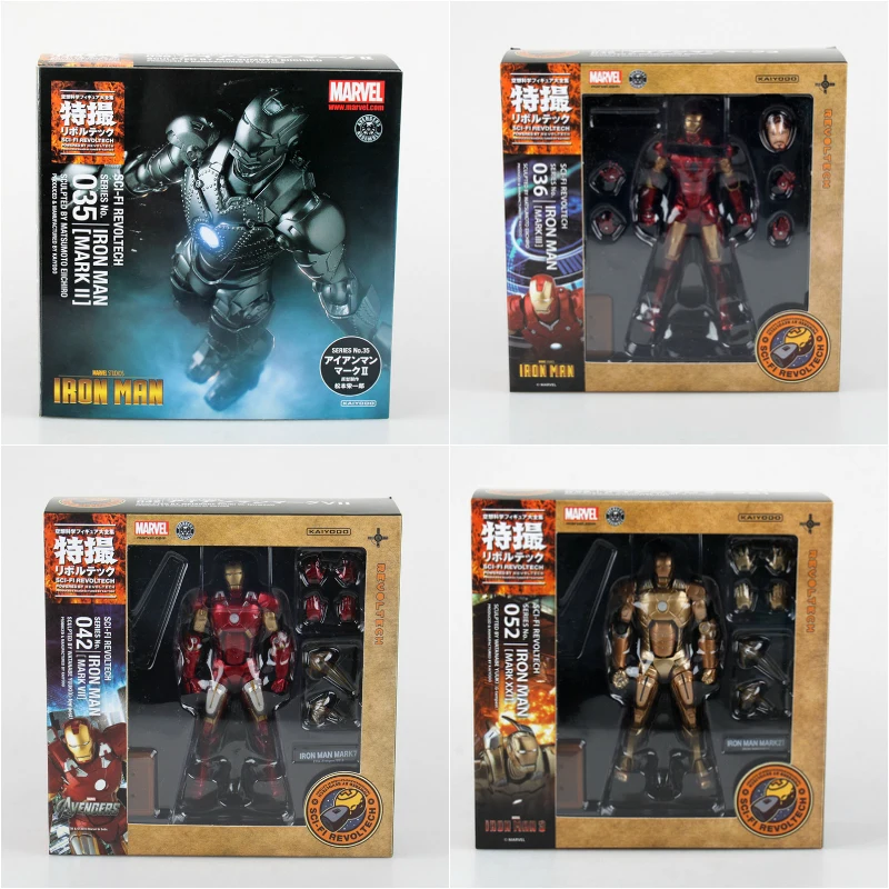 SCI-FI Revoltech серия Железный человек Mark нет. 035/036/042/052 Azione ПВХ Рисунок Da Collezione модель