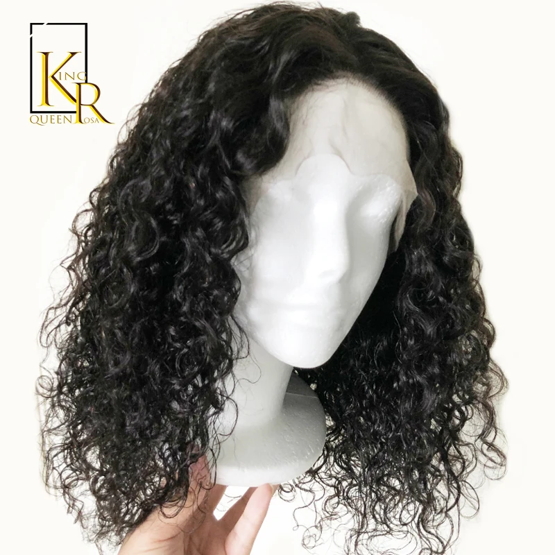 Curly Lace Front Human Hair Wigs For Women With Pre Plucked Bleached