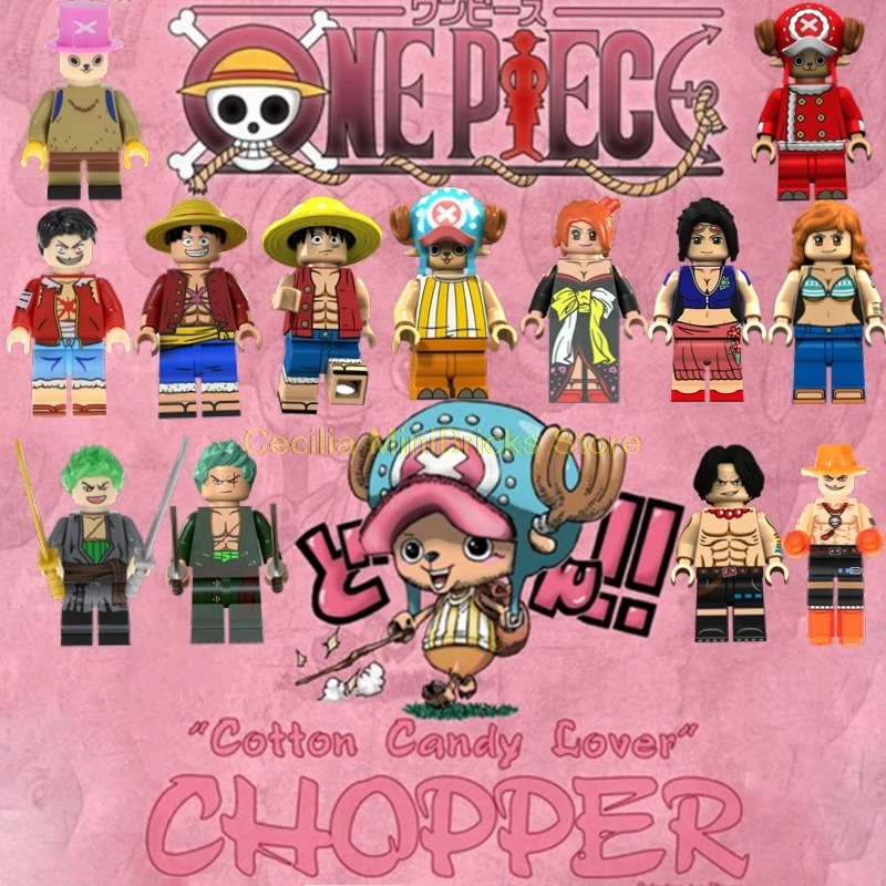 

Legoings One Piece Luffy Chopper Nime Zoro Robin Ace Compatible Legoings Action Figure in Building Blocks Toys for Children